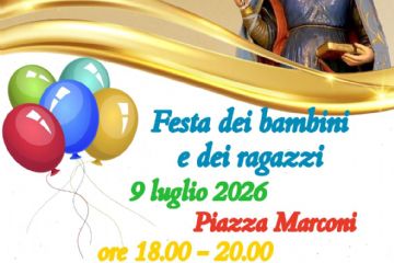 📣🎉al via festeggiamenti della nostra festa patronale! <br><br>📝 giovedì 9 luglio 2026 si inizia nel migliore dei modi, con il sorriso dei bambini e delle famiglie, mostra fotografica  e tanta musica 